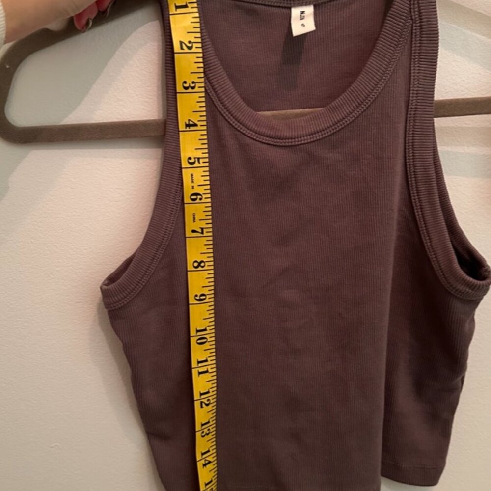 KOTN Cropped Racer Tank - 95/5 Cotton/Spandex - Picture 4 of 5